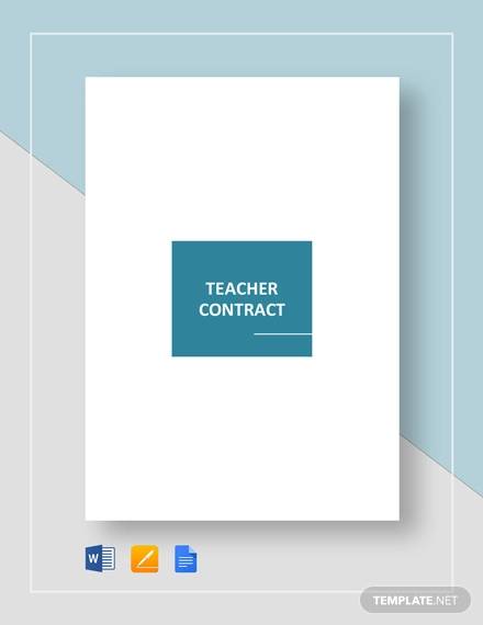 teacher contract template